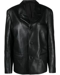 Nanushka - Rox Regenerated-Leather Blazer - Lyst