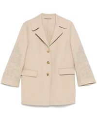 Ermanno Scervino - Mantel mit Blumen-Stickerei - Lyst