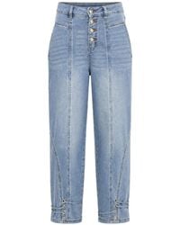 GAUDI - Button-Fastening Lace-Up Jeans - Lyst
