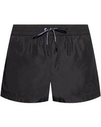 Dolce & Gabbana - Logo-Embroidered Drawstring Swim Shorts - Lyst