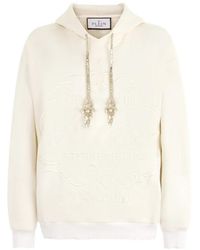 Philipp Plein - Embroidered Embelished-Drawstring Hoodie - Lyst