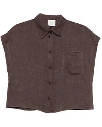 Alysi - Camisa Corta De Lino - Lyst