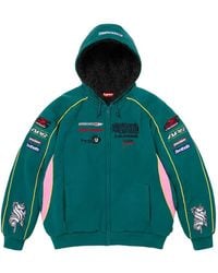 Supreme - Logo-Patch Zip-Up Hoodie - Lyst