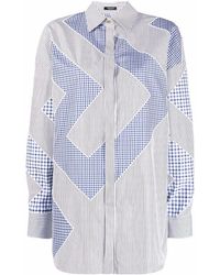 Versace - Greca-pattern Long-sleeve Shirt - Lyst