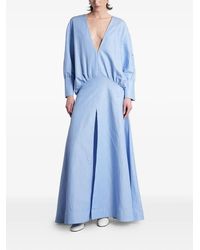 BATAKOVIC Belgrade - V-Neck Cotton Maxi Dress - Lyst