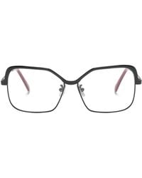 Marni - Logo-Debossed Square-Frame Glasses - Lyst