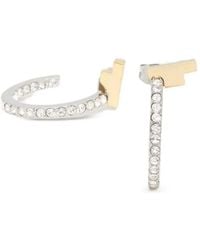 Trussardi - T-Logo Hoop Earrings - Lyst