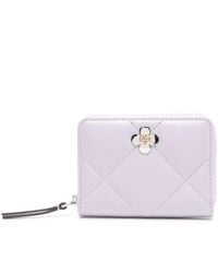 Tory Burch - Kira Clover Diamond Quilt Zip-Around Wallet - Lyst