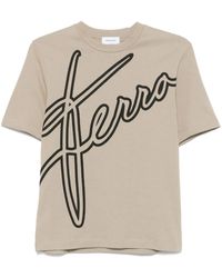 Ferragamo - T-Shirt mit Logo-Print - Lyst