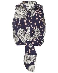 Cara Cara - Highland Floral-Print Tie-Waist Top - Lyst