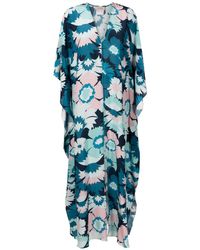 Adriana Degreas - Floral-print Silk Dress - Lyst