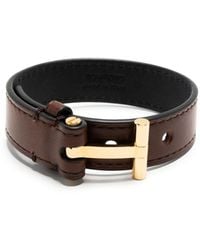 Tom Ford - T-hinge Leather Bracelet - Lyst