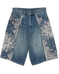 R13 - Jesse Bandana-Appliqué Shorts - Lyst