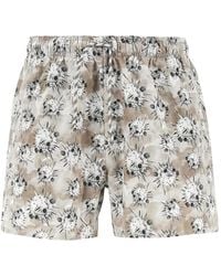 Emporio Armani - Blowfish-Print Swim Shorts - Lyst