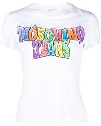 Moschino Jeans - Logo-print Cotton T-shirt - Lyst