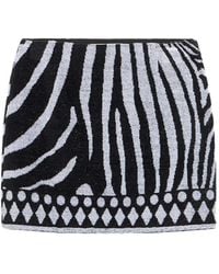 Blumarine - Zebra-Print Mini Skirt - Lyst