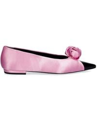 ROTATE BIRGER CHRISTENSEN - Rosette-Detail Pointed-Toe Ballet Flats - Lyst
