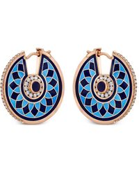 Aneka - 18K Recycled Rose Kaleido Diamond Hoop Earrings - Lyst