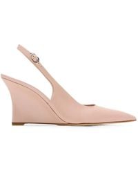 Stuart Weitzman - Patent-Leather Slingback Sandals - Lyst