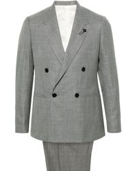 Lardini - Double-breasted Wool-blend Suit - Lyst