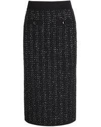 Veronica Beard - Eyelet Tweed Skirt - Lyst