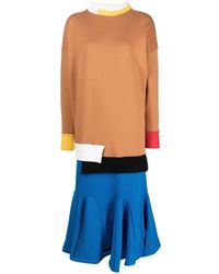 Enfold - Kleid in Colour-Block-Optik - Lyst