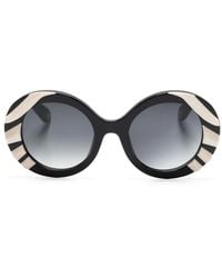 Roberto Cavalli - 3D-Detail Round-Frame Sunglasses - Lyst