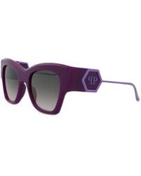 Philipp Plein - Logo-Plaque Square-Frame Sunglasses - Lyst