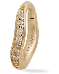 Lark & Berry - 14K Medium Dune Diamond Hoop Earring - Lyst