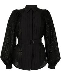 Acler - Klara Cut-Out Belted Blouse - Lyst