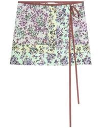 Dries Van Noten - Printed Wrap Skirt - Lyst