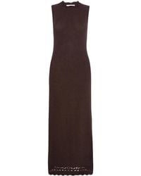 FRAME - Sleeveless Knitted Maxi Dress - Lyst