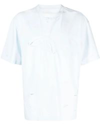 Feng Chen Wang - Double-Layer Distressed Effect T-Shirt - Lyst