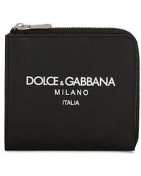 Dolce & Gabbana - Logo Print Leather Wallet - Lyst