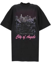 Balenciaga - Round Neck Cotton T-Shirt - Lyst