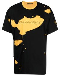 Mostly Heard Rarely Seen - Ripped Logo-Print Cotton T-Shirt - Lyst