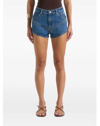 Manière De Voir - Lore Contour Denim Mini Shorts - Lyst