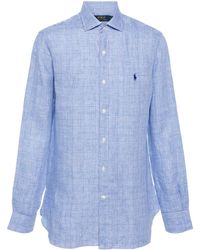 Polo Ralph Lauren - Check-pattern Linen Shirt - Lyst