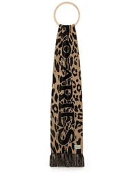 Aries - Sciarpa Leopardata Con Frange - Lyst