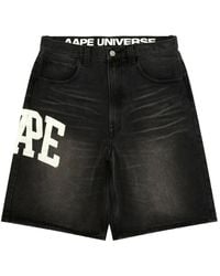 Aape By A Bathing Ape - Shorts En Coton À Logo Graphique - Lyst