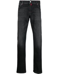 Kiton - Halbhohe Straight-Leg-Jeans - Lyst