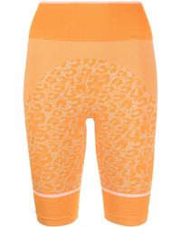 adidas By Stella McCartney - Leopard-print Seamless Cycling Shorts - Lyst