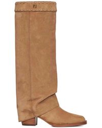 Fendi - Minerva Ff-Logo Knee Boots - Lyst