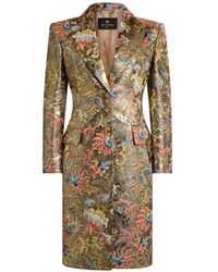 Etro - Paisley Jacquard Coat - Lyst