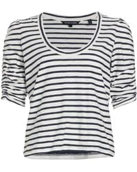 Veronica Beard - Stripped Cotton T-shirt - Lyst