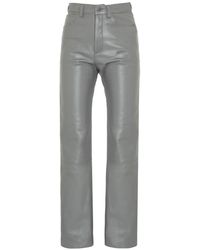 Dan Cassab - Ruth Leather Straight Trousers - Lyst