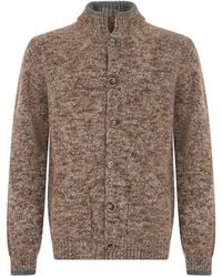 Fedeli - Textured-Knit Button-Up Cardigan - Lyst