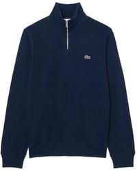 Lacoste - Zip-Up High-Neck Sweatshirt - Lyst