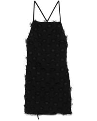 MSGM - Vestido Corto Con Apliques Florales - Lyst