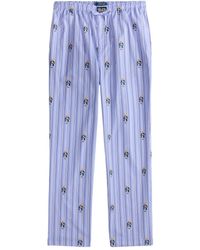 Polo Ralph Lauren - Striped Embroidered Cotton Pyjamas - Lyst